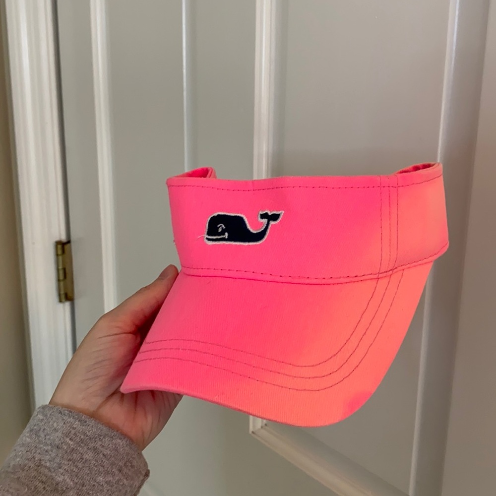 Neon pink vineyard vines visor